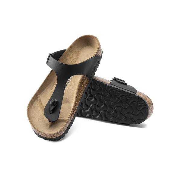 Birkenstock Shoes - Birkenstock Black Gizeh One Strap Sandals Size EU 39